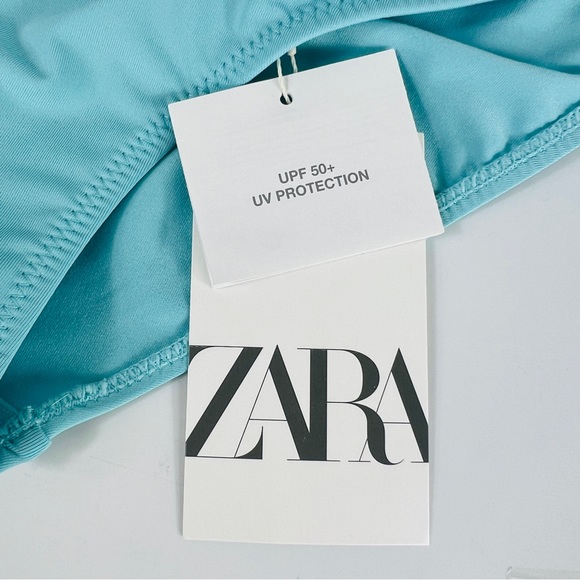 ZARA 2 Piece Tiffany Blue Floral Bikini 9-10, 11-12 NWT - Picture 10 of 14